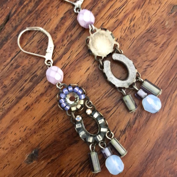 Glass, Crystal and Sterling Boutique Earrings - Picture 5 of 5